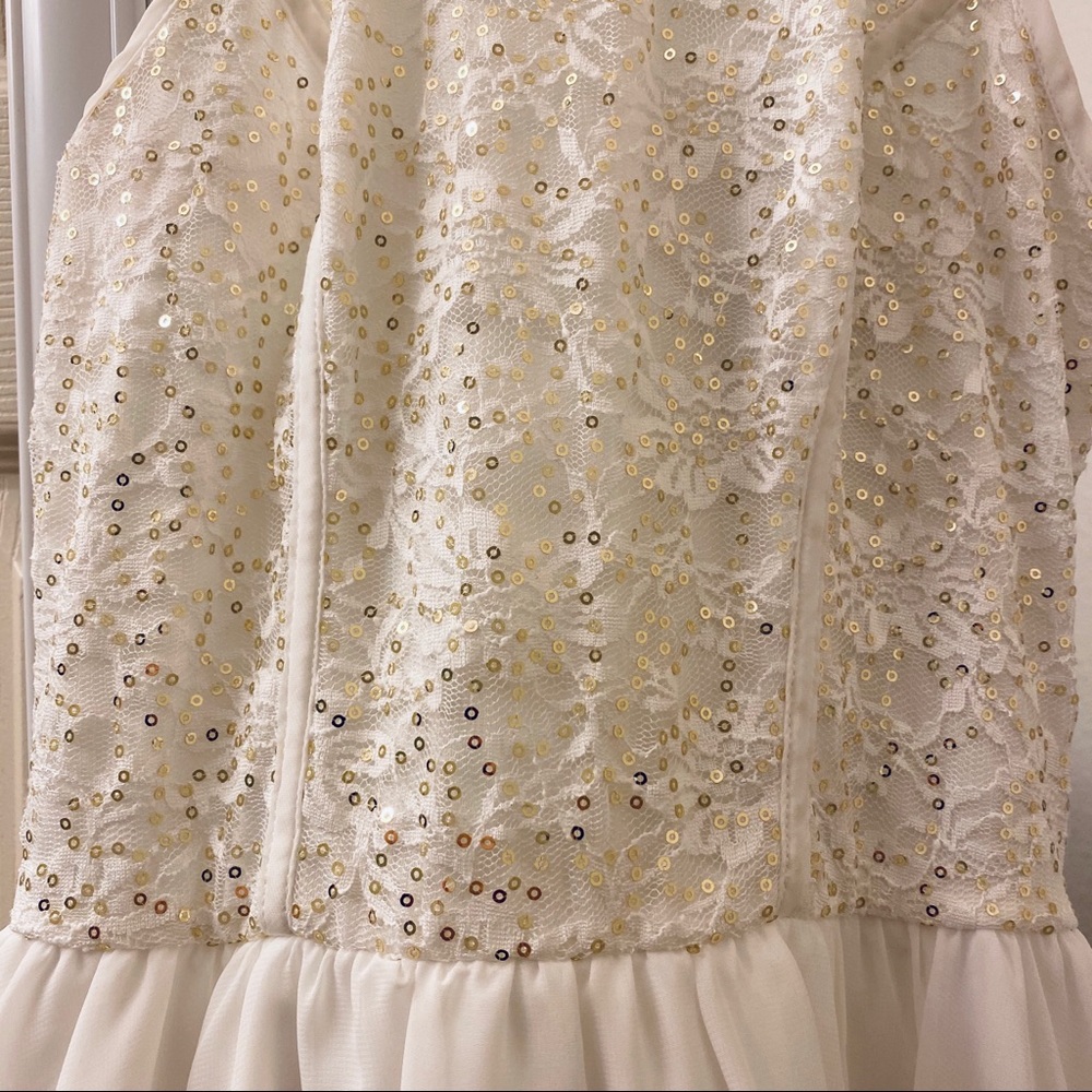 White High Neck Formal Dress - Picture 10 of 10